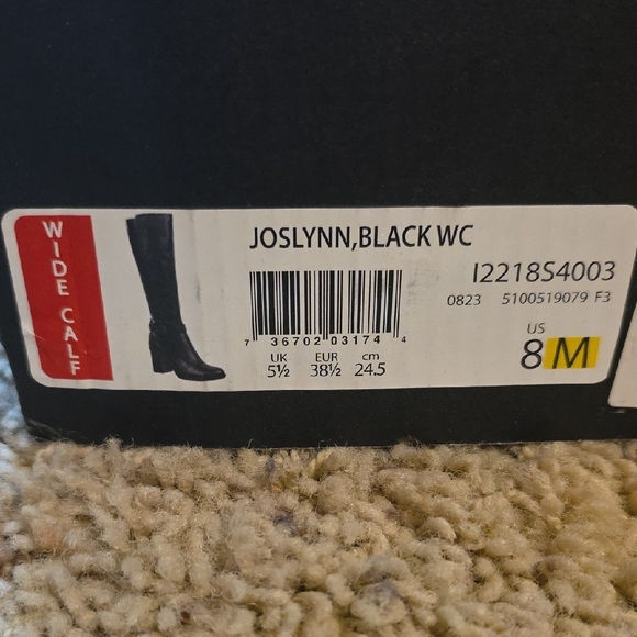 Naturalizer Black Heeled Boots (Wide Calf) - Picture 2 of 4